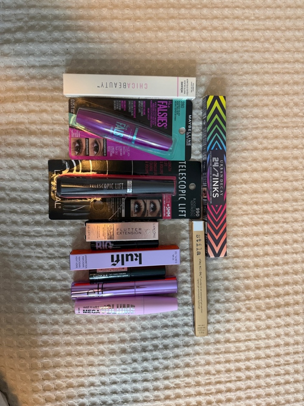 Mascaras and liner
